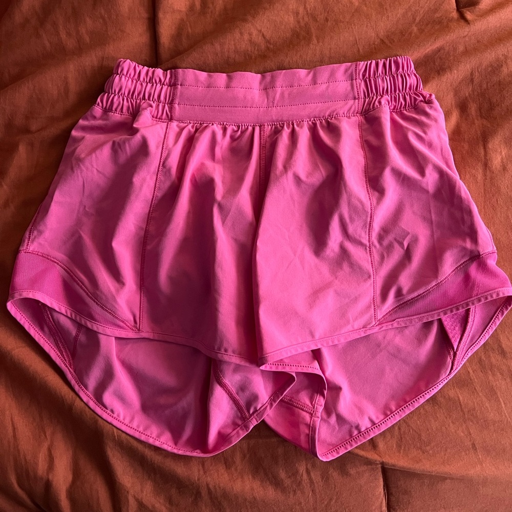 Sonic Pink Lululemon Hotty Hot Shorts 4in